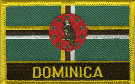 Dominica Flag Patch - Wth Name
