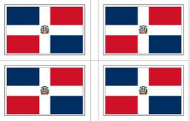 Dominican Republic Flag Stickers - 50 per sheet