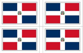Dominican Republic Flag Stickers - 50 per sheet