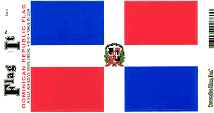 Dominican Republic Vinyl Flag Decal