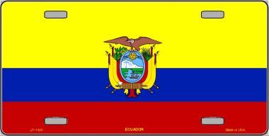 Ecuador Flag License Plate