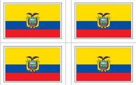 Ecuador Flag Stickers - 50 per sheet