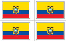 Ecuador Flag Stickers - 50 per sheet