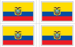 Ecuador Flag Stickers - 50 per sheet