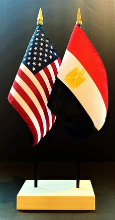 Egypt and US Flag Desk Set