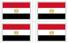 Egypt Flag Stickers - 50 per sheet