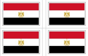 Egypt Flag Stickers - 50 per sheet