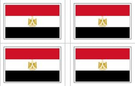 Egypt Flag Stickers - 50 per sheet
