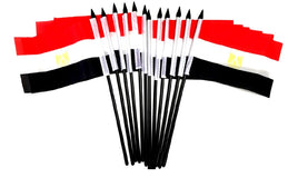 Egypt Polyester Miniature Flags - 12 Pack
