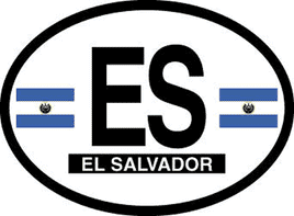 El Salvador Reflective Oval Decal