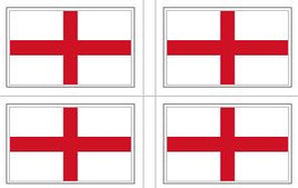 England St George Flag Stickers - 50 per sheet