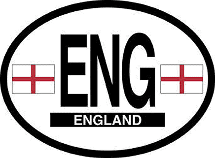 England St. George Cross Reflective Oval Decal