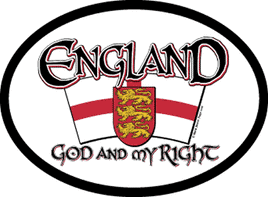 England Oval Decal With Motto