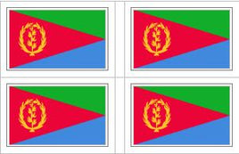 Eritrea Flag Stickers - 50 per sheet