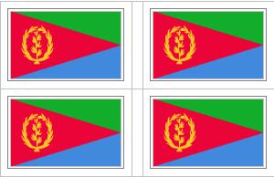 Eritrea Flag Stickers - 50 per sheet