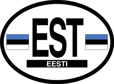 Estonia Reflective Oval Decal