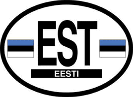 Estonia Reflective Oval Decal