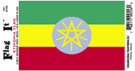Ethiopia Vinyl Flag Decal