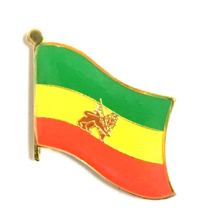 Ethiopian (with Lion) old Flag Lapel Pins - Single