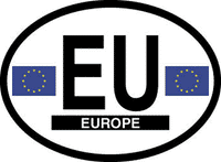 European Union Reflective Oval Decal