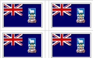 Falkland Islands Flag Stickers - 50 per sheet