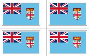 Fiji Flag Stickers - 50 per sheet