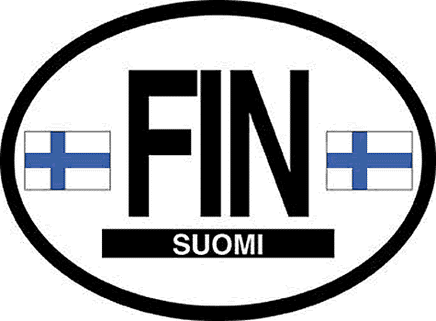 Finland Reflective Oval Decal