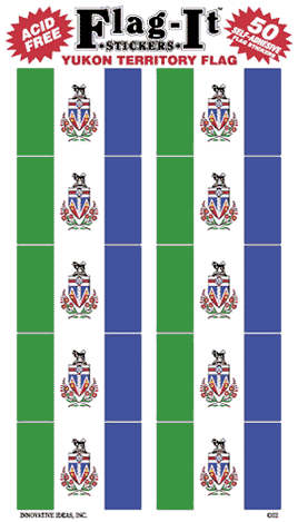 50 Flag-It Yukon Territory Flag Stickers