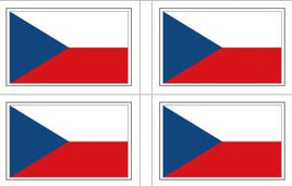 Czech Republic Flag Stickers - 50 per sheet