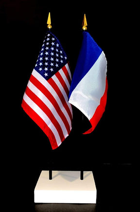 France and US Flag Desk Set