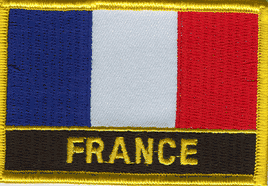 France Flag Patch - Wth Name