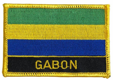 Gabon Flag Patch - Wth Name