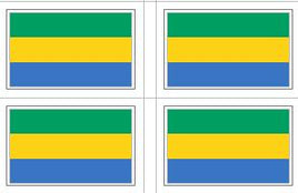 Gabon Flag Stickers - 50 per sheet