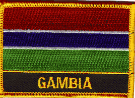 Gambia Flag Patch - Wth Name