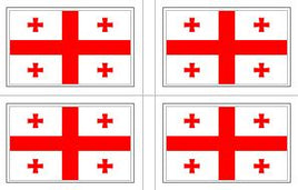 Georgia Republic Flag Stickers - 50 per sheet