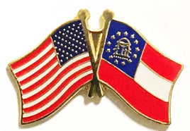 Georgia State Flag Lapel Pin - Double