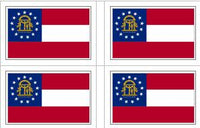 Georgia State Flag Stickers - 50 per sheet