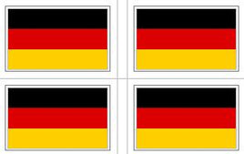 German (NO Eagle) Current Flag Stickers - 50 per sheet