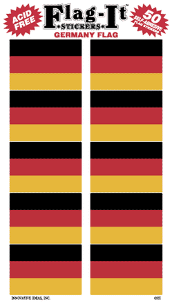 Germany Flag Stickers - 50 per pack