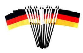 Germany Polyester Miniature Flags - 12 Pack