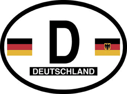 Germany Reflective Oval Decal