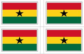Ghana Flag Stickers - 50 per sheet