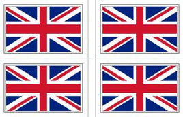 Great Britain (UK) Flag Stickers - 50 per sheet