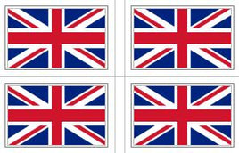 Great Britain (UK) Flag Stickers - 50 per sheet