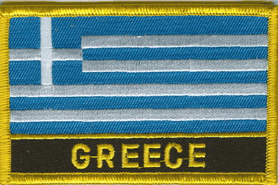 Greece Flag Patch - Wth Name