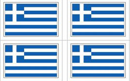 Greece Flag Stickers - 50 per sheet