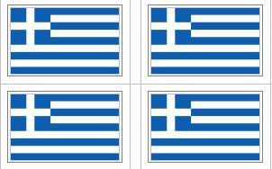 Greece Flag Stickers - 50 per sheet