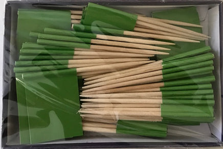 Green Toothpick Flags