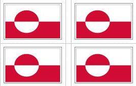 Greenland Flag Stickers - 50 per sheet