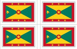 Grenada Flag Stickers - 50 per sheet
